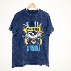 Guns N' Roses 'Use Your Illusion' Graphic Tee - Navy Mineral Wash